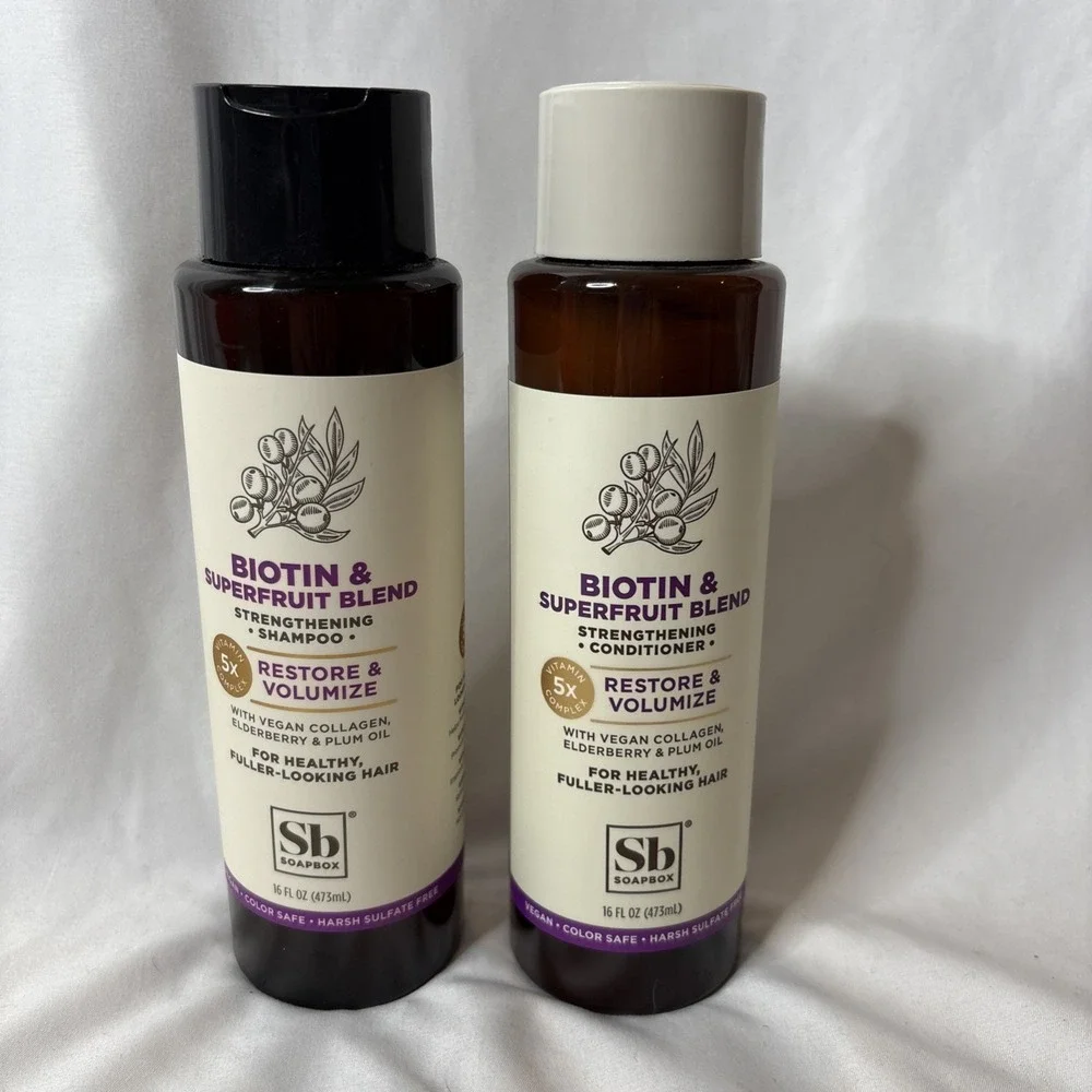 Soapbox Biotin & Superfruit Blend Strengthening Shampoo & Conditioner 2 Pk 16oz